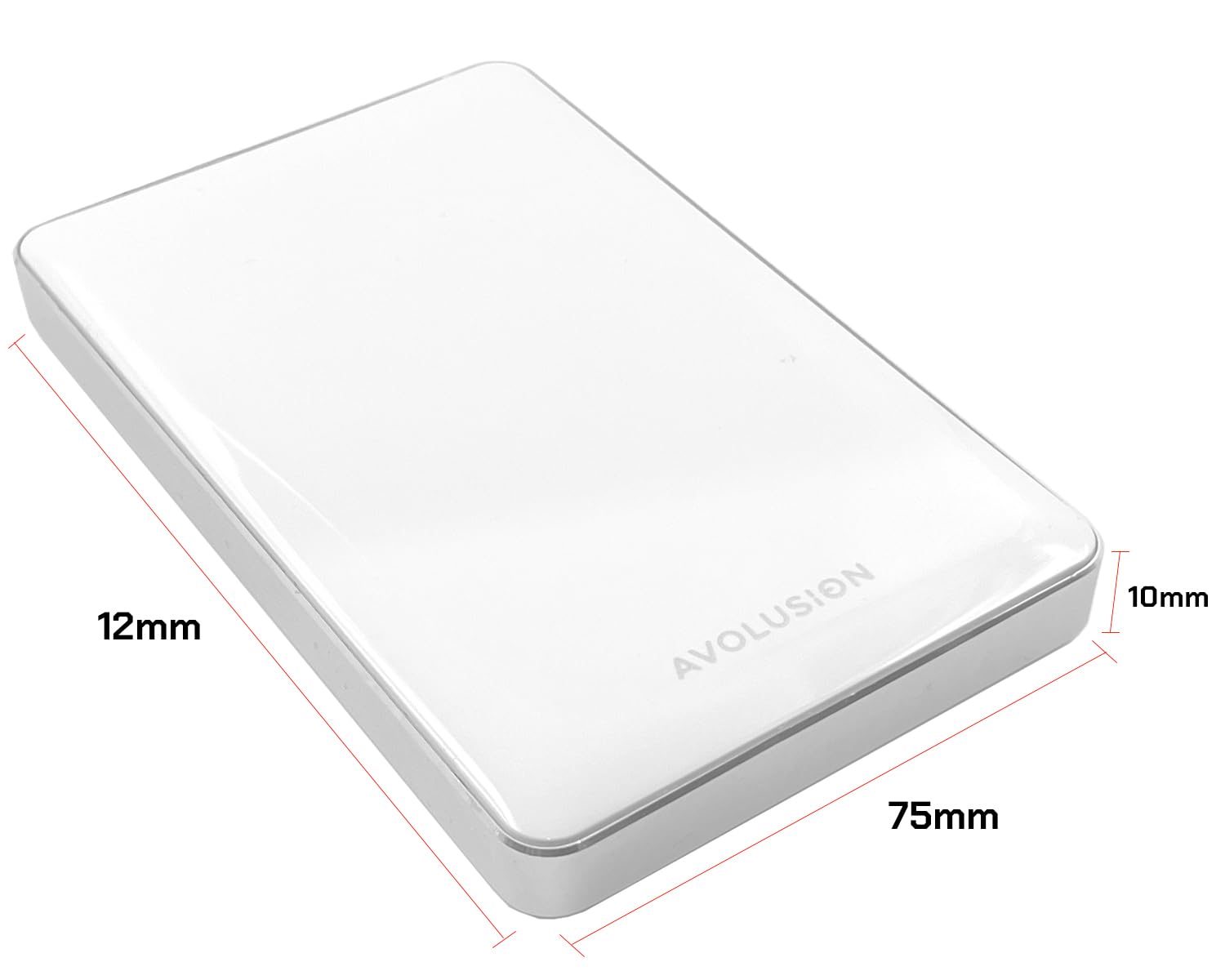 Avolusion T1 Series USB 3.0 Portable External Gaming Hard Drive - White (for PS4, Pre-Formatted) - (2TB)