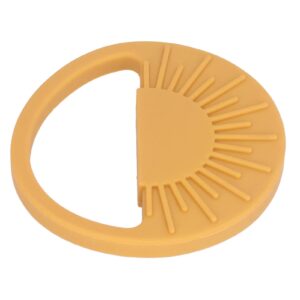 Garosa Baby Silicone Teether Toy Safe Semi Circular Sun Easy to Hold Infant Molar Teether Infant Molar Teether Baby Chewing Toys Baby Toy for Infant Soothe Teething(003 Yellow