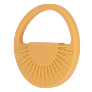 Garosa Baby Silicone Teether Toy Safe Semi Circular Sun Easy to Hold Infant Molar Teether Infant Molar Teether Baby Chewing Toys Baby Toy for Infant Soothe Teething(003 Yellow