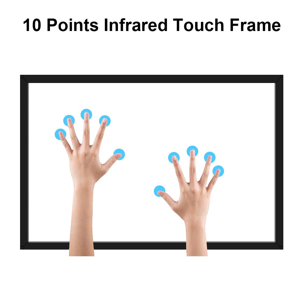 DOEL 55 Inch 10 Points Infrared Touch Frame, USB Interface IR Touch Overlay Frame for Mirror Booth