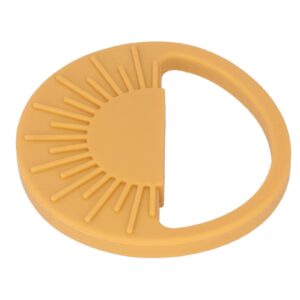 Garosa Baby Silicone Teether Toy Safe Semi Circular Sun Easy to Hold Infant Molar Teether Infant Molar Teether Baby Chewing Toys Baby Toy for Infant Soothe Teething(003 Yellow