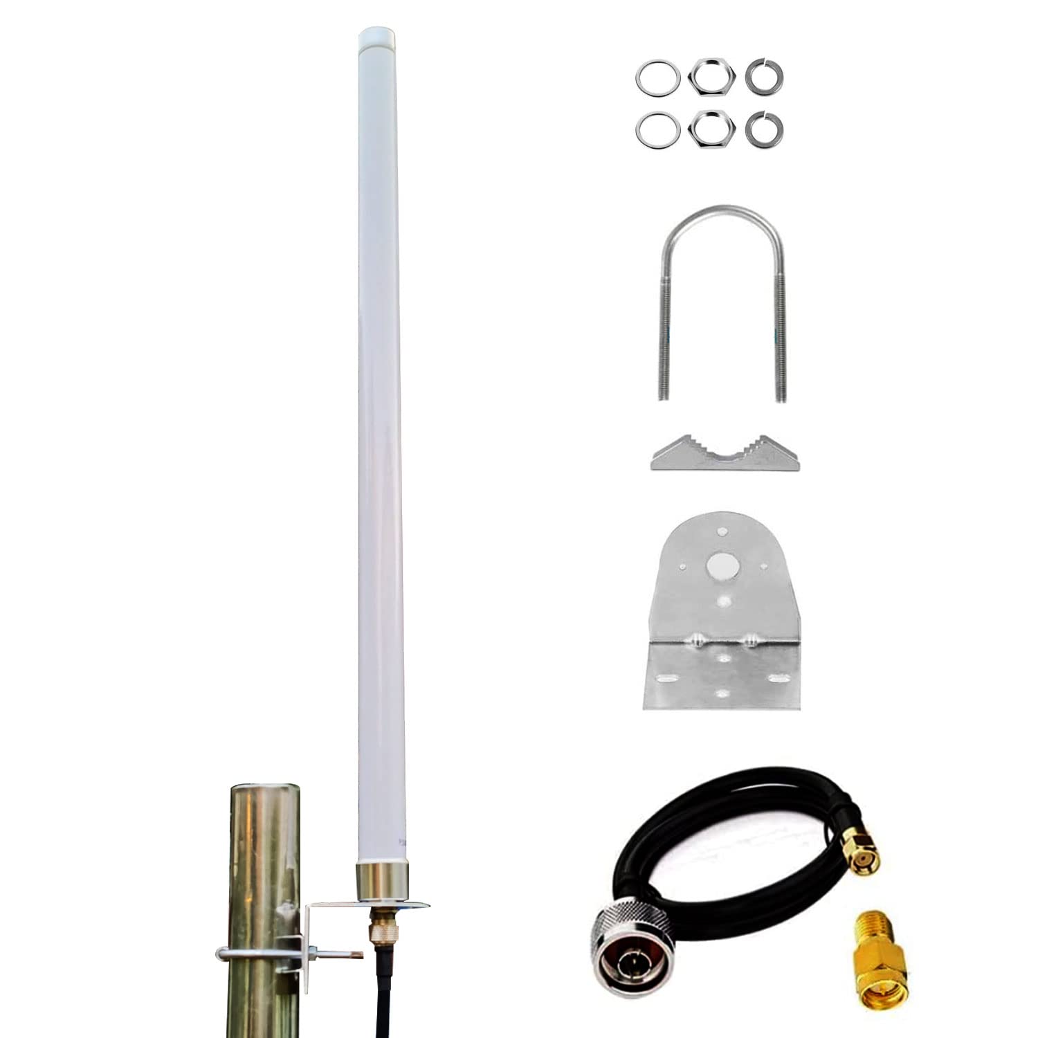 SIGNALPLUS 2.4G 5.8G Dual Band Omni-Directional High Gain Outdoor WiFi Antenna 2.4/5.8 GHz IEEE 802.11a/b/g and 802.11ac Applications