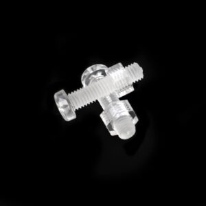 dnyta 100pcs m5×20mm plastic screws clear acrylic mounting screws cross screws round head