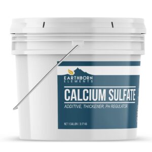 Earthborn Elements Calcium Sulfate 1 Gallon Bucket, Anticaking, pH Regulator, Thickener, Plaster Additive