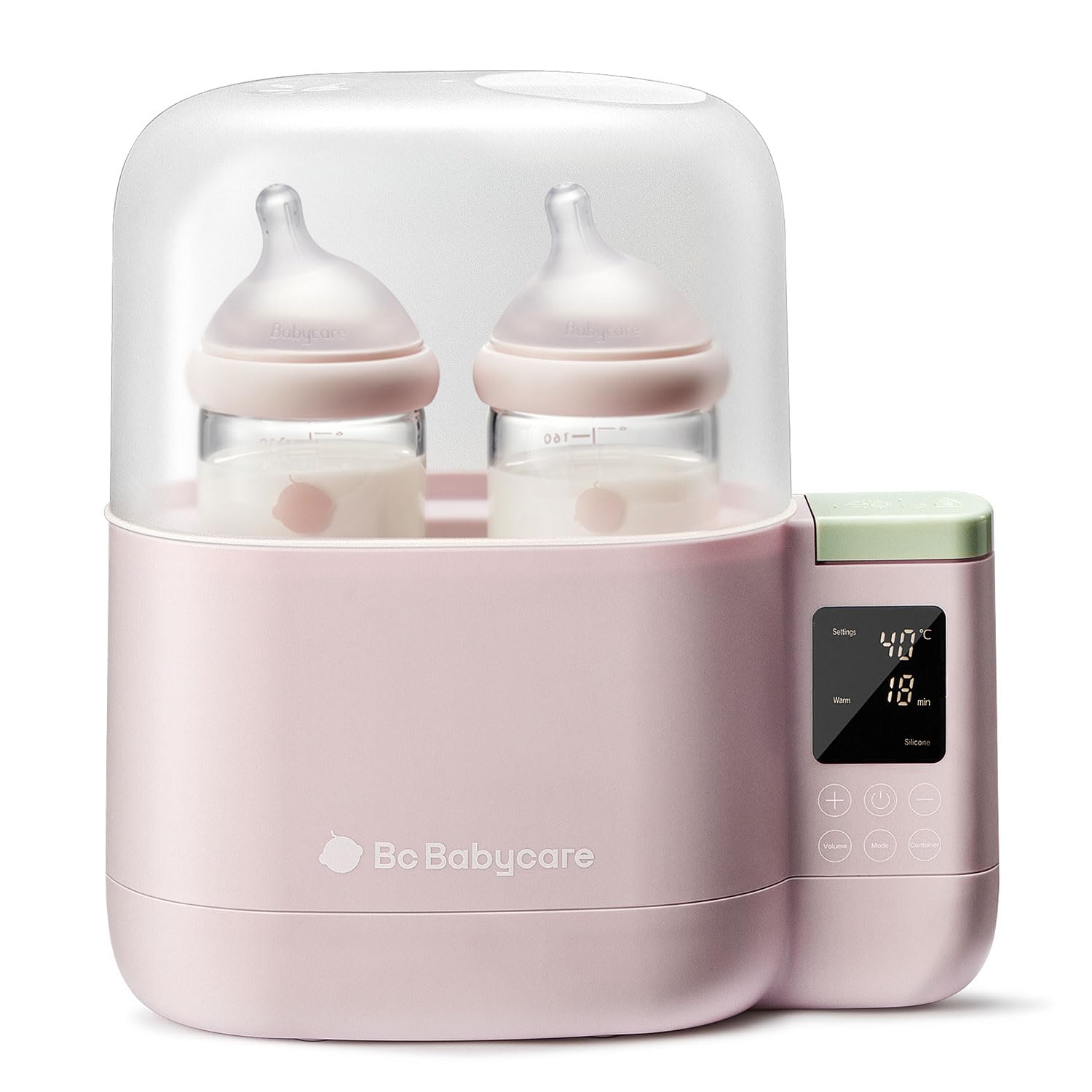 Bc Babycare Fast Baby Bottle Warmer, Intelligent Heating Constant Temperature Milk Warmer for Baby, Bottle Warmer for Breastmilk and All Bottles (Pink)