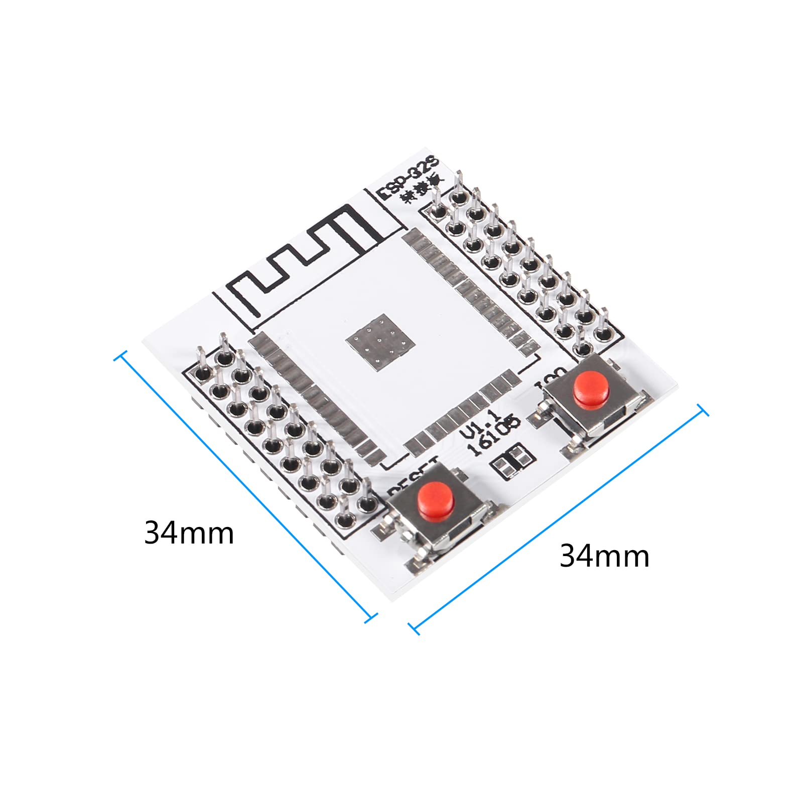 Alinan 2 Sets ESP-32S ESP-32F Module Matching Adapter Board WiFi Bluetooth Module + ESP-WROOM-32 ESP32 Module