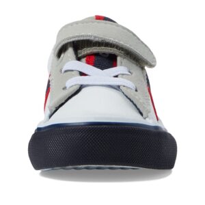 POLO RALPH LAUREN Baby Boys Wescott Ps (Toddler) Sneaker, White Tumbled/Navy/Red/White Pony Player, 4 Toddler US