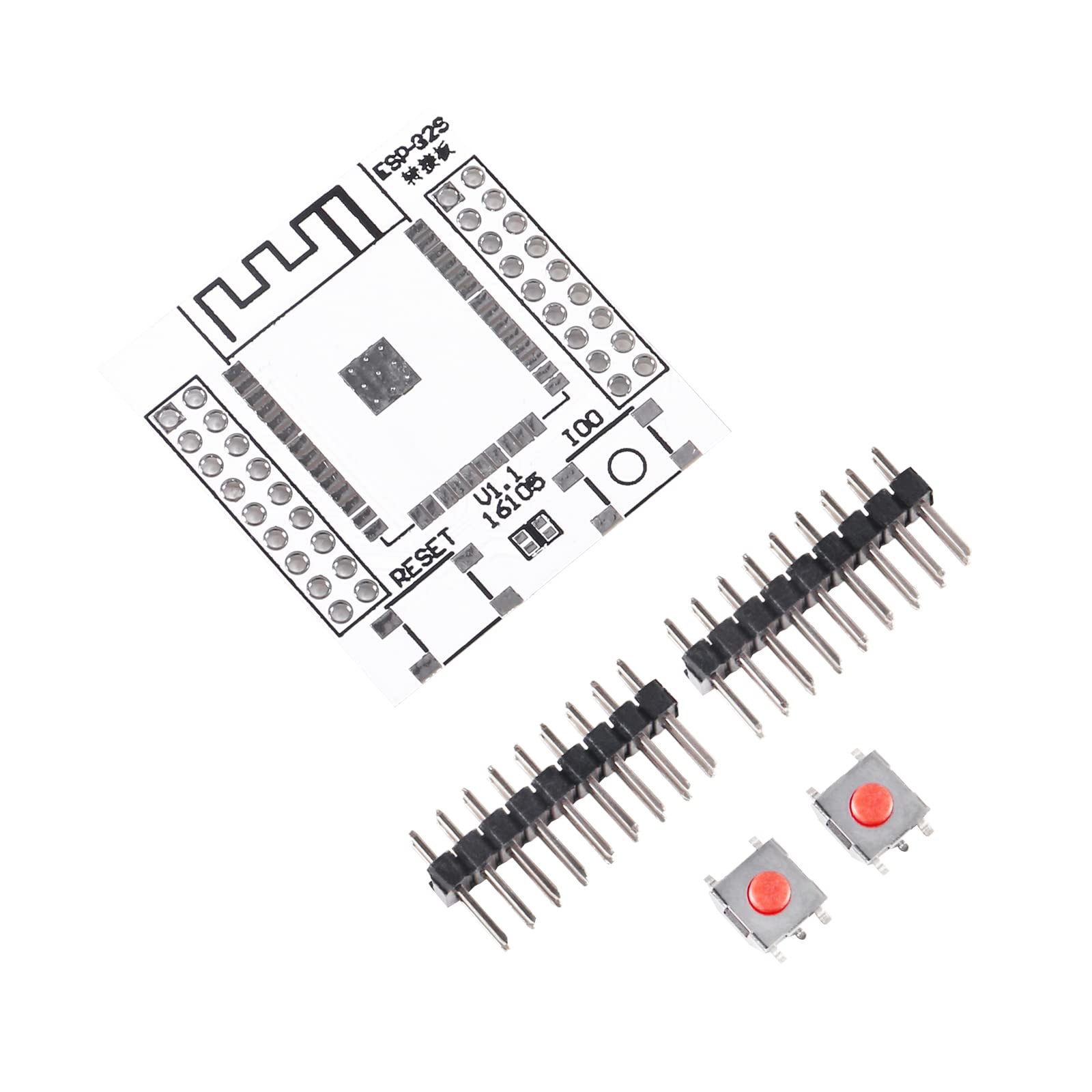 Alinan 2 Sets ESP-32S ESP-32F Module Matching Adapter Board WiFi Bluetooth Module + ESP-WROOM-32 ESP32 Module