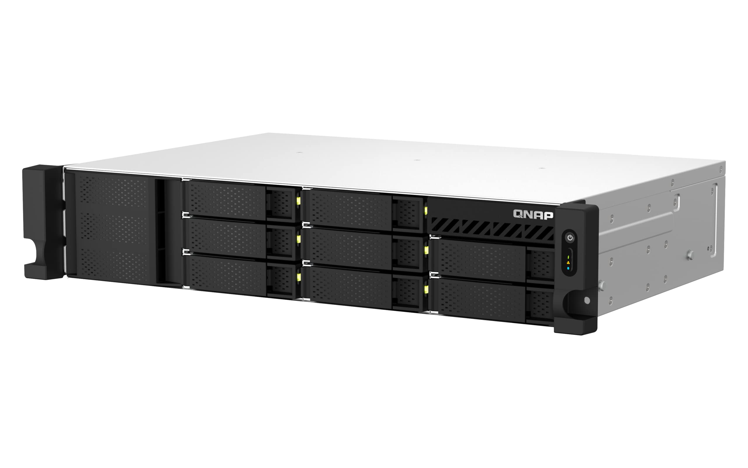 QNAP TS-864eU-RP-4G-US 8 Bay High-Speed Short Depth Rackmount Rackmount NAS with Dual-2.5GbE, Intel Celeron CPU, 4GB DDR4 Memory and 2.5GbE (2.5G/1G/100M) Network Connectivity (Diskless)