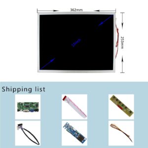 FanyiTek 15 inch G150XGE-L04 1024x768 HD 1000nit LCD Screen and HD-MI VGA DVI Audio LVDs Controller Board