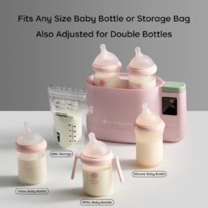 Bc Babycare Fast Baby Bottle Warmer, Intelligent Heating Constant Temperature Milk Warmer for Baby, Bottle Warmer for Breastmilk and All Bottles (Pink)