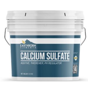 Earthborn Elements Calcium Sulfate 1 Gallon Bucket, Anticaking, pH Regulator, Thickener, Plaster Additive