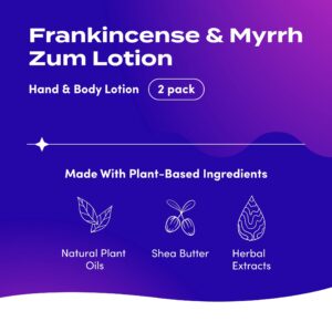 Zum Hand and Body Lotion - Frankincense & Myrrh - 6 fl oz (2 Pack)