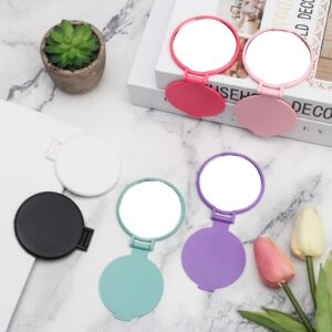 Windspeed 18 Pcs Mini Folding Mirror Round Compact, 2.4 in Small Portable Travel Makeup Mirror Compact Mirror Bulk Round Makeup Mirror for Purse, Women Girls Travel Daily Use