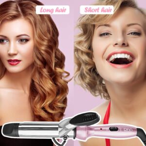 DAN Technology Travel Mini Curling Iron, Dual Voltage Curling Iron up to 450°F for Short Hair,Nano - Titanium Barrels & 30s PTC Fast Heating…