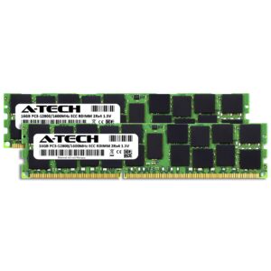 A-Tech 32GB Kit (2x16GB) Memory RAM for HP Z820 Workstation - DDR3 1600MHz PC3-12800 ECC Registered RDIMM 2Rx4 1.5V - Server