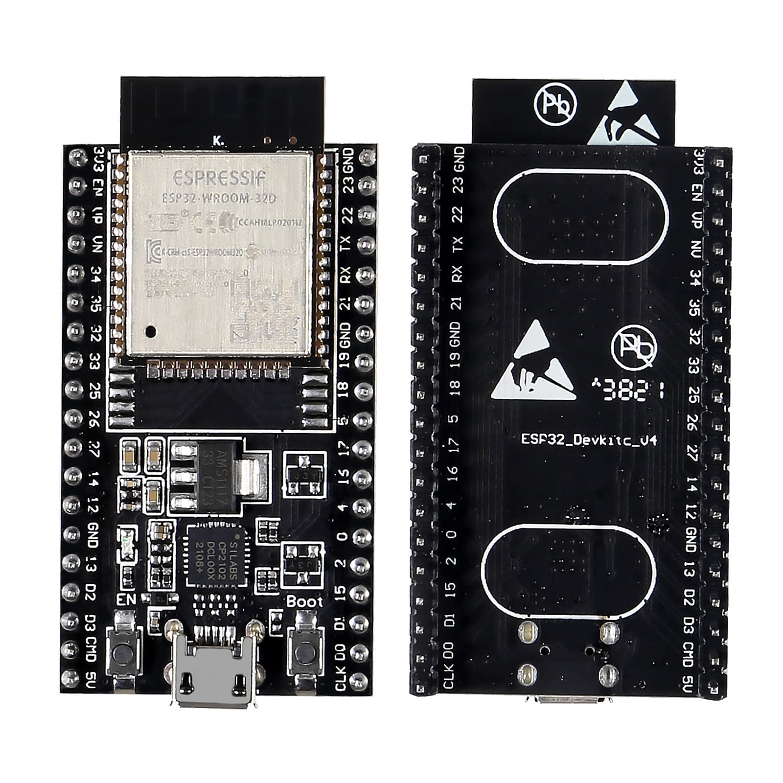 Alinan 4pcs ESP32-DevKitC Core Board ESP32 Development Board ESP32-WROOM-32D WiFi Bluetooth Development Board for Arduino IDE(ESP32-WROOM-32D)