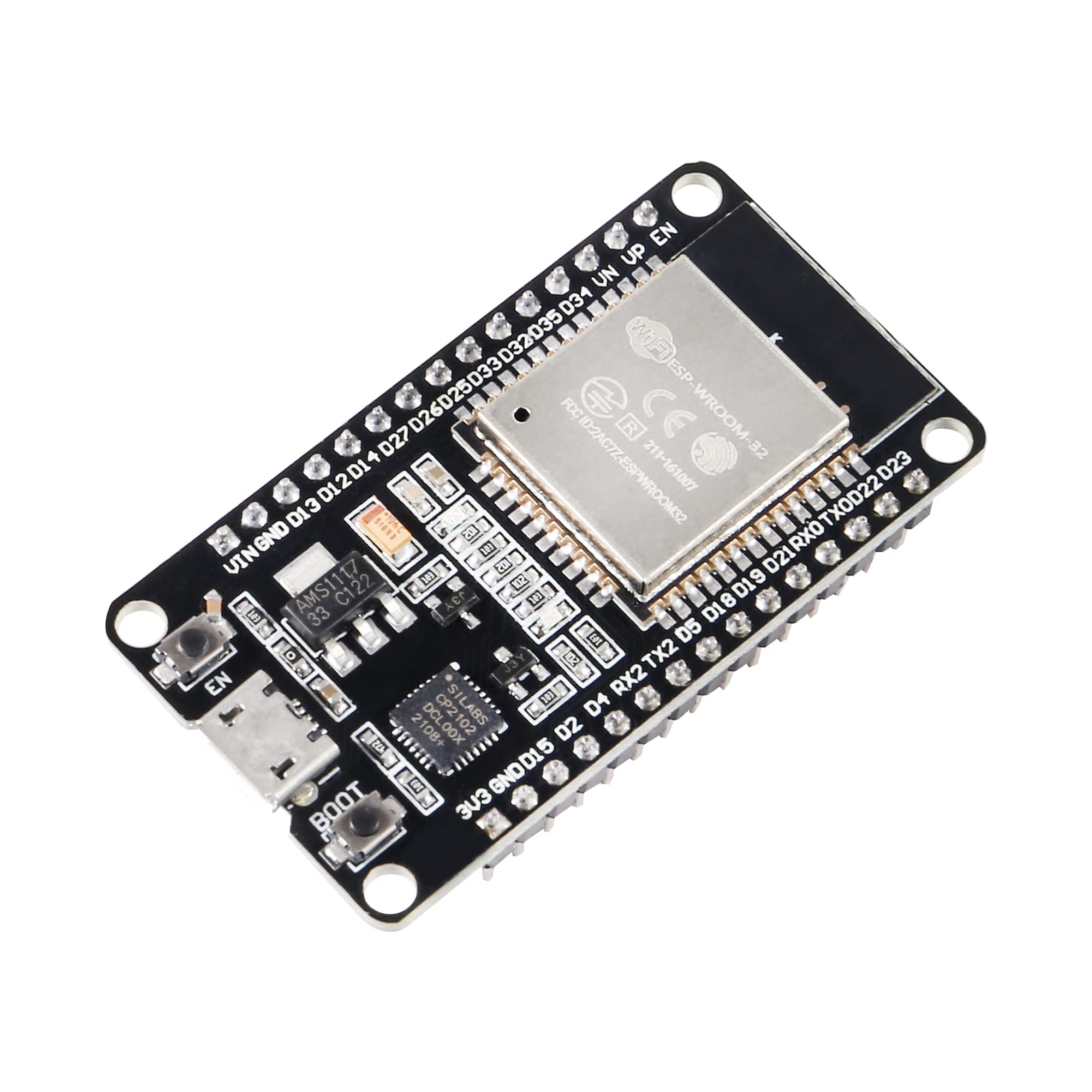 Alinan 4pcs 30pin ESP32 ESP-32S WiFi Development Board NodeMCU ESP-WROOM-32 Microcontroller 2.4GHz Dual-Core WiFi Bluetooth Processor Integrated Chip CP2102