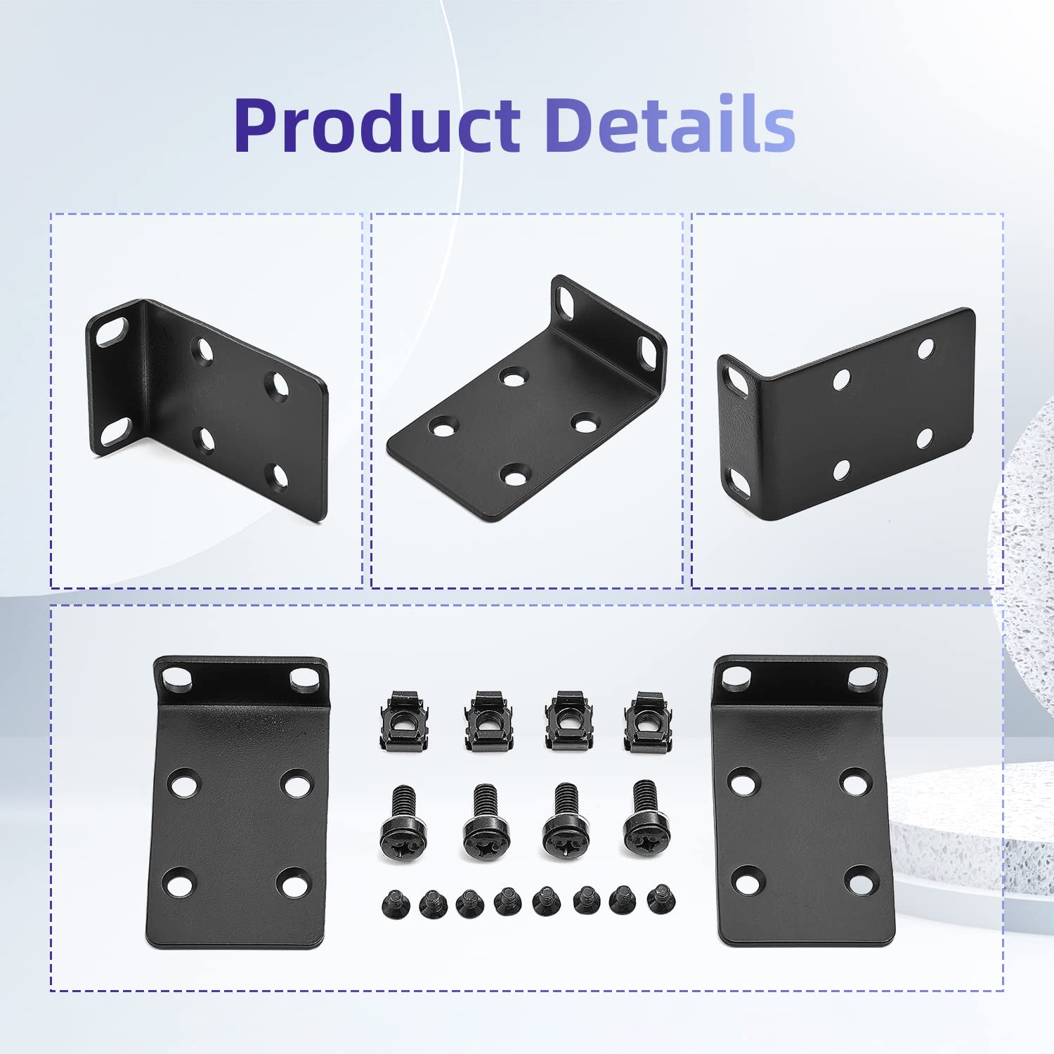 Rack Mount Kit 19" Large Switch Rack Ears Compatible for Cisco Small Business Series (18-50 Port Models) RM-300-19