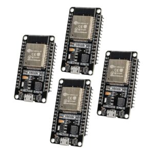 Alinan 4pcs 30pin ESP32 ESP-32S WiFi Development Board NodeMCU ESP-WROOM-32 Microcontroller 2.4GHz Dual-Core WiFi Bluetooth Processor Integrated Chip CP2102