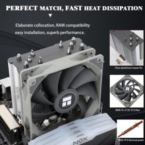 Thermalright Assassin King 120 SE CPU Air Cooler, 5 Heatpipes, TL-C12C PWM Fan, AGHP tochnology, for AMD AM4 AM5/Intel LGA 1700/1150/1151/1155/1200