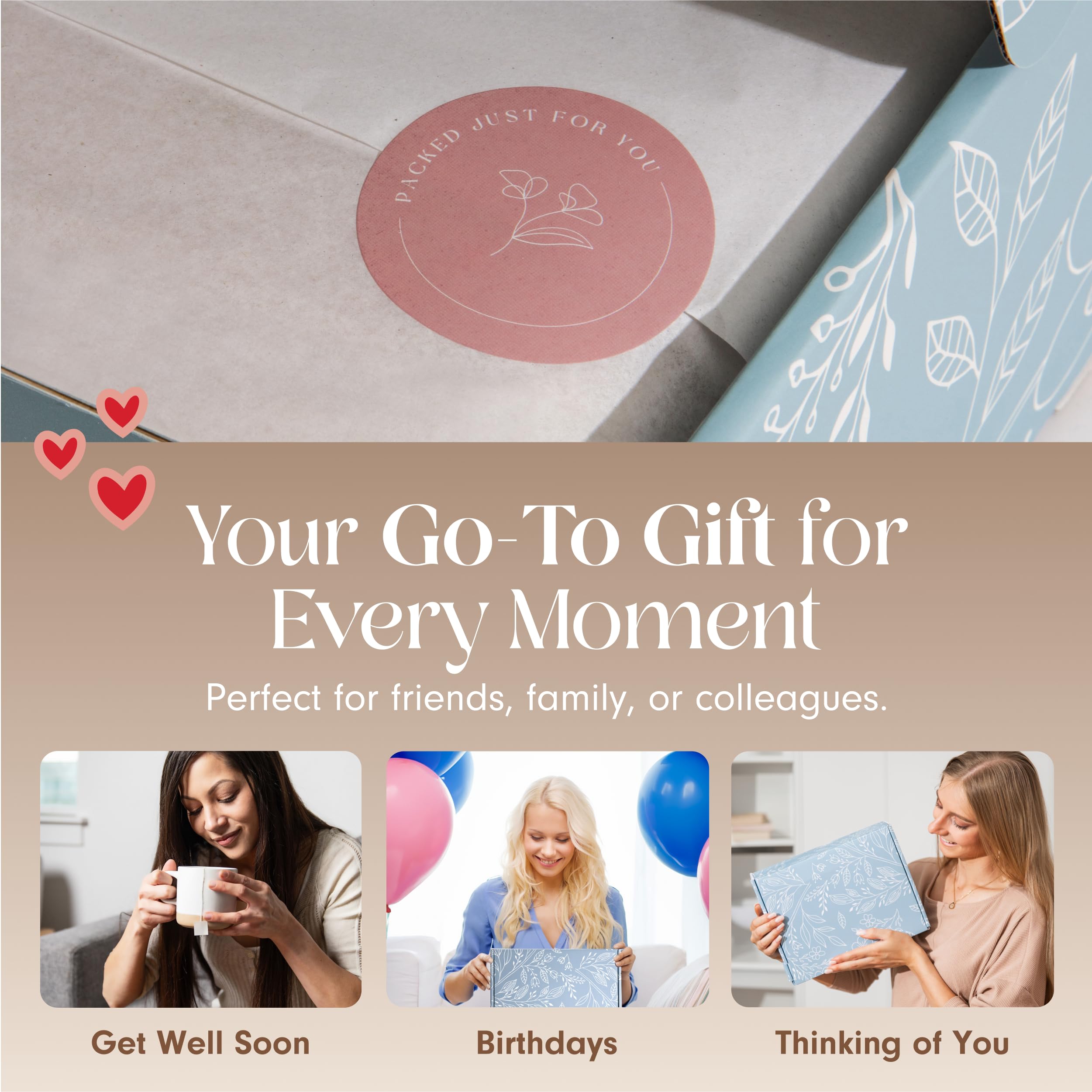 Unboxme Thank You Gift Basket For Women. Show Your Appreciation with the Warm + Cozy Care Spa Box. A Thoughtful Self Care Gift for Clients, Coworkers, Friends and Employees.