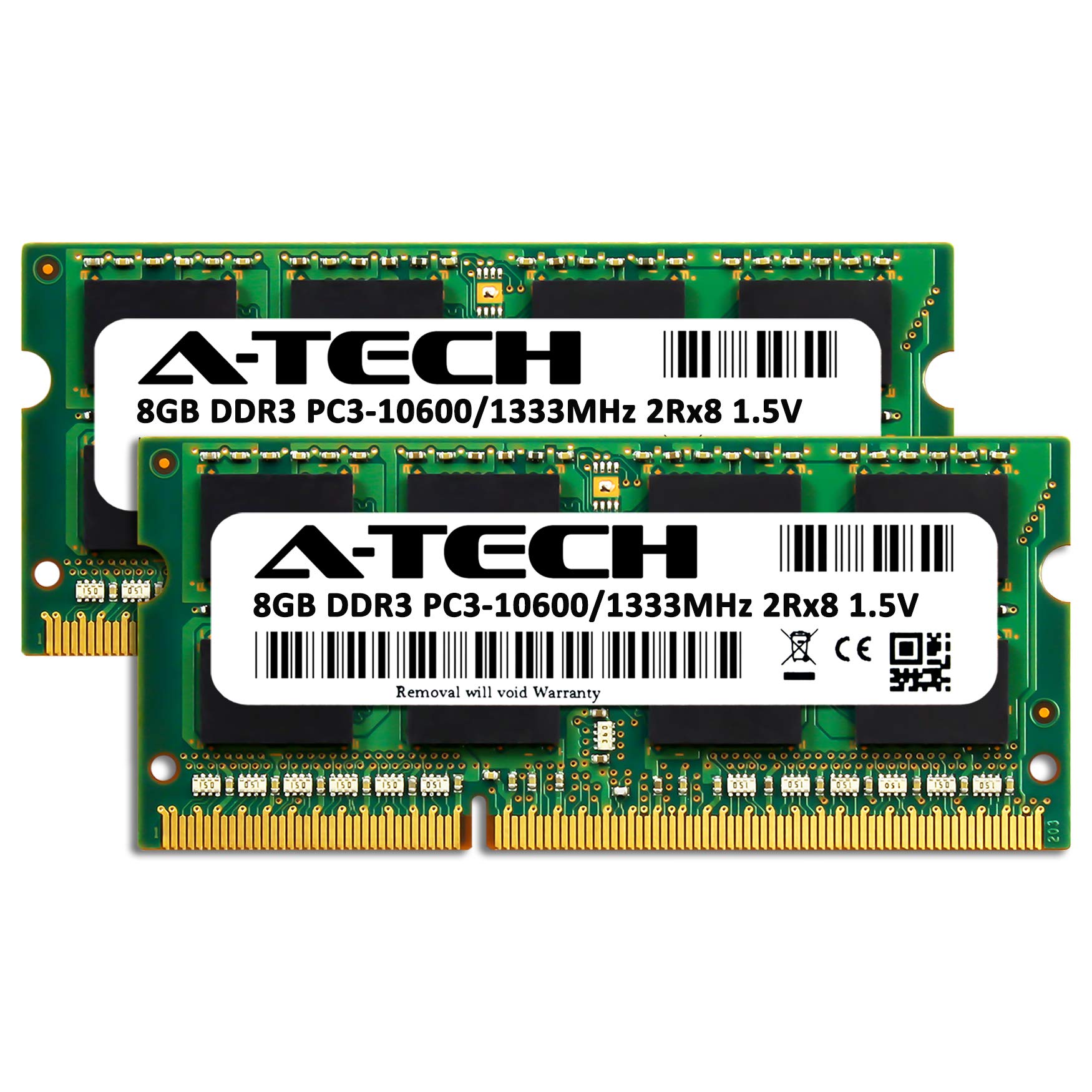 A-Tech 16GB Kit (2x8GB) Memory RAM for Lenovo Essential G500S Touch - DDR3 1333MHz PC3-10600 Non ECC SO-DIMM 2Rx8 1.5V - Laptop & Notebook