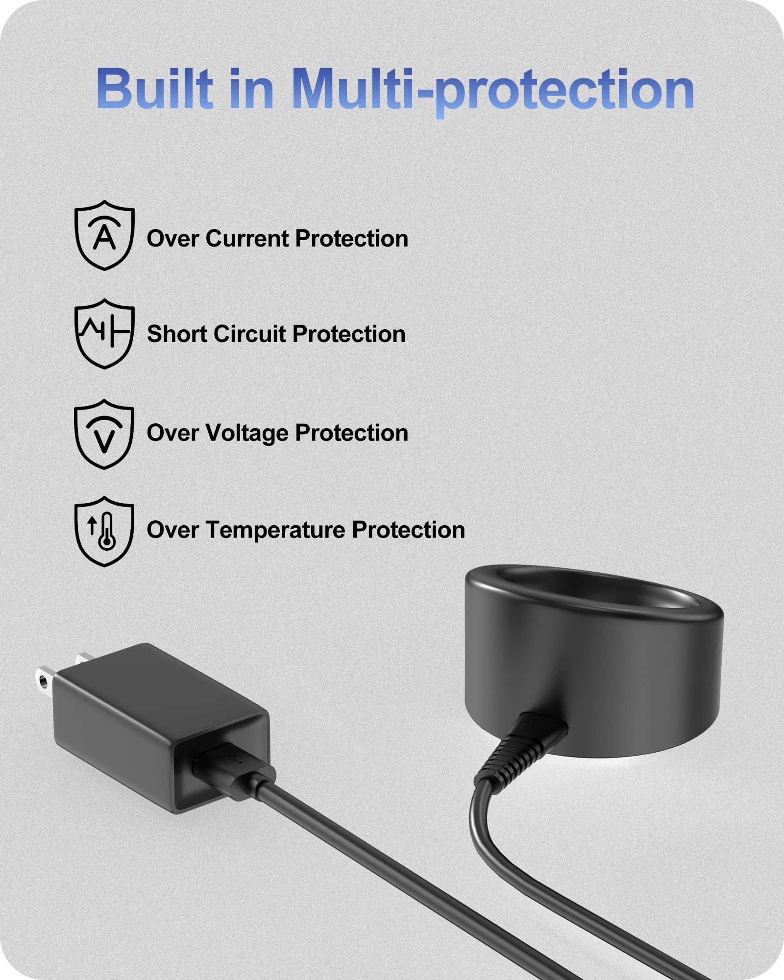 Charging Dock Compatible with MANSCAPED 3.0&2.0 as Replacement for Manscaped Charger Dock with AC Adapter 4.9FT Power Cord for The Lawn Mower 3.0/2.0 and The Weed Whacker Nose and Ear Hair Trimmer