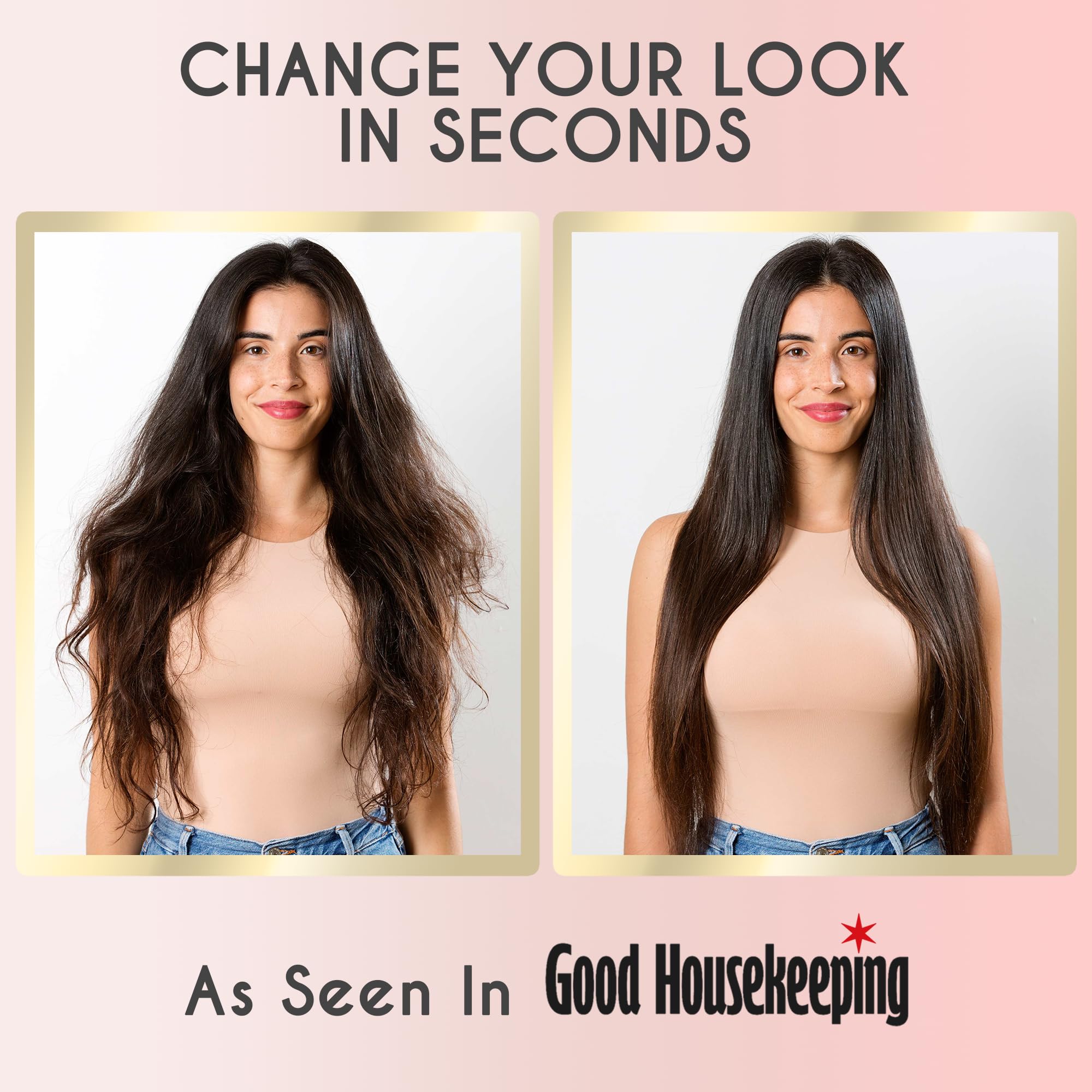 ELLA BELLA® Ceramic Flat Iron Hair Straightener • Professional Straightening Iron • Digital Display to Accurately Control Temperature • As Featured in Good Housekeeping