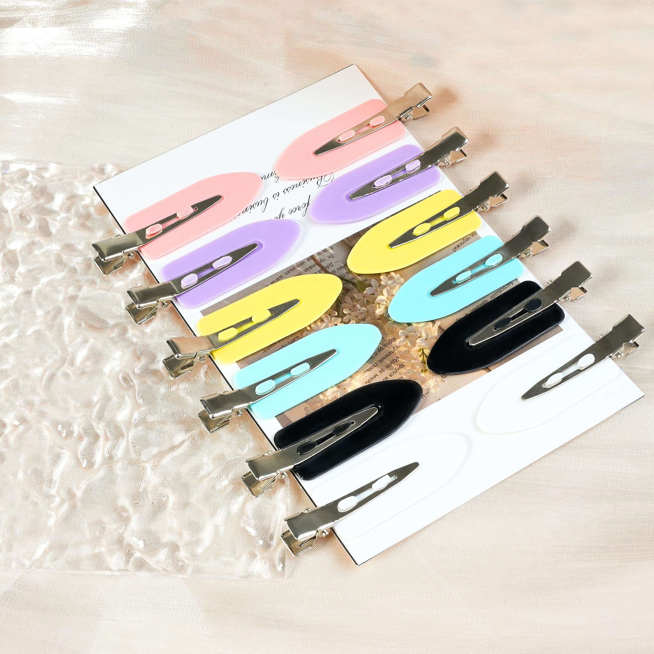 No Crease Hair Clips, 60 Pcs 2.3in Duck Billed Clips for Hair Sectioning and Styling (6 Colors)