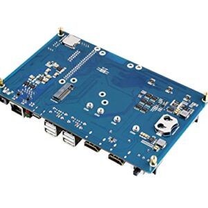 Waveshare PoE UPS Uninterruptible Power Supply Base Board for Raspberry Pi Compute Module 4 with Gigabit Ethernet/Dual HDMI/Quad USB2.0 etc.Interfaces