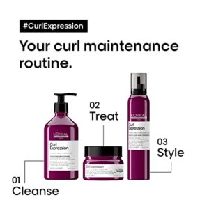 L'Oreal Professionnel Curl Expression Moisturizing Shampoo | For Curly and Coily Hair | Hydrates and Detangles Curls | 16.9 Fl. Oz.