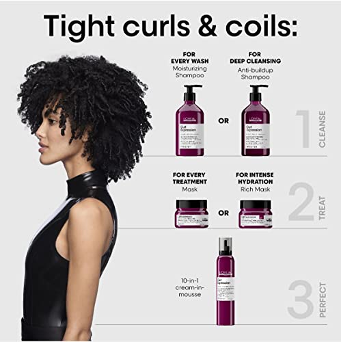 L'Oreal Professionnel Curl Expression Anti Buildup Shampoo | Gently Cleanses & Eliminates Buildup | For Curly and Coily Hair Types | Sulfate, Paraben & Silicone Free | 16.9 Fl. Oz.