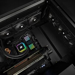 Corsair iCUE H100i RGB Elite Liquid CPU Cooler (16 Dynamic RGB LEDs, 120mm AF Elite Series FDB Fans, 240mm Radiator, iCUE Software Compatible, LGA 1700, 1200, 115X, 2066, and AM4 Sockets) Black