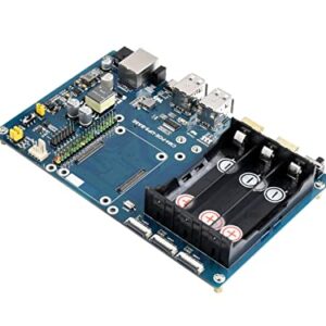 Waveshare PoE UPS Uninterruptible Power Supply Base Board for Raspberry Pi Compute Module 4 with Gigabit Ethernet/Dual HDMI/Quad USB2.0 etc.Interfaces