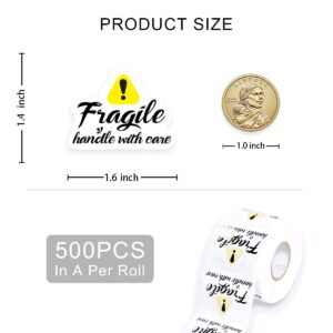 Cute Fragile Stickers,Funny Fragile Handle with Care Business Stickers,Fragile Stickers for Packing,Mail Envelopes Shipping Stickers for Small Business 500 PCS