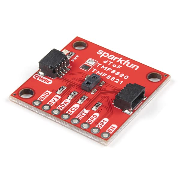 SparkFun Qwiic dToF Imager - TMF8820-5000mm Detection Range - Direct time-of-Flight Sensor - Single Modular Package with an associated VCSEL - Based on Single Photon Avalanche Photodiode