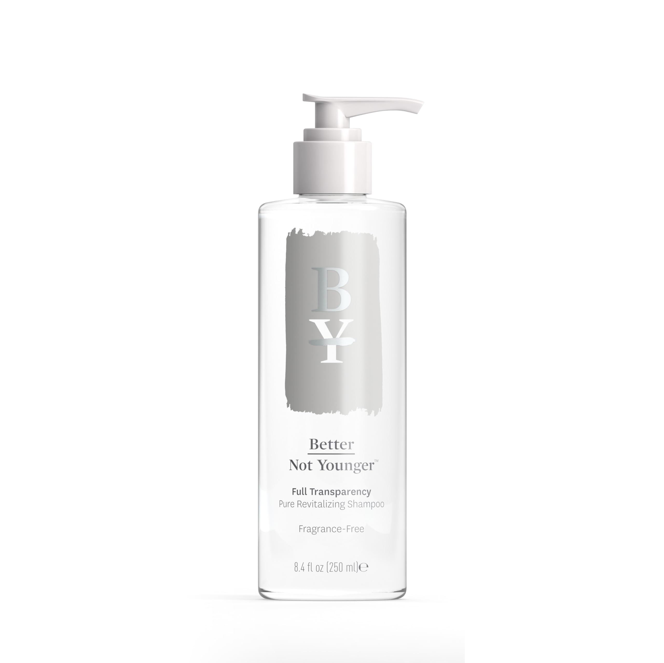 Better Not Younger Full Transparency Pure Revitalizing Shampoo, Frangrance Free, 8.4 Fl Oz