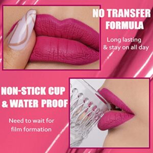 Oulac Matte Liquid Orange Lipstick for Women, Long Lasting Lipstick Waterproof Lip Stain, No Transfer, Creamy High Pigmented Formula with Rose Oil, Vegan & Cruelty-Free,Orange Red M07