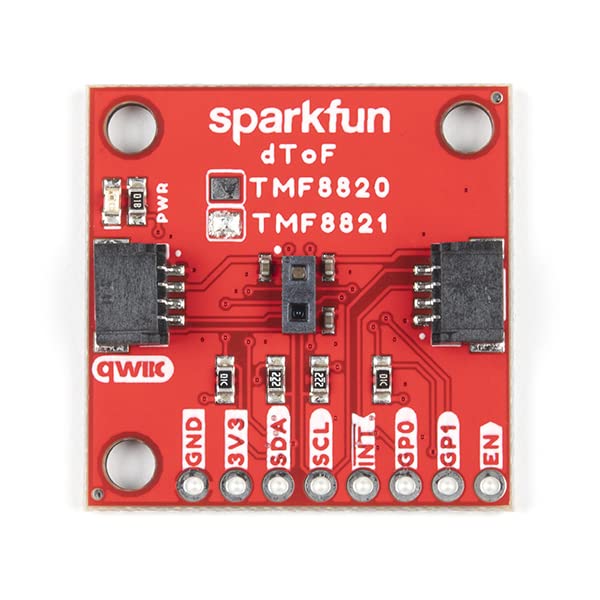 SparkFun Qwiic dToF Imager - TMF8821-5000mm Detection Range - 3x3-4x4-3x6 multizone Output Data - Very Wide dynamically Adjustable Field of View - VCSEL - TDC - histogram Technology - LDAF