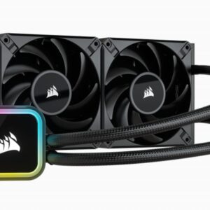 Corsair iCUE H100i RGB Elite Liquid CPU Cooler (16 Dynamic RGB LEDs, 120mm AF Elite Series FDB Fans, 240mm Radiator, iCUE Software Compatible, LGA 1700, 1200, 115X, 2066, and AM4 Sockets) Black