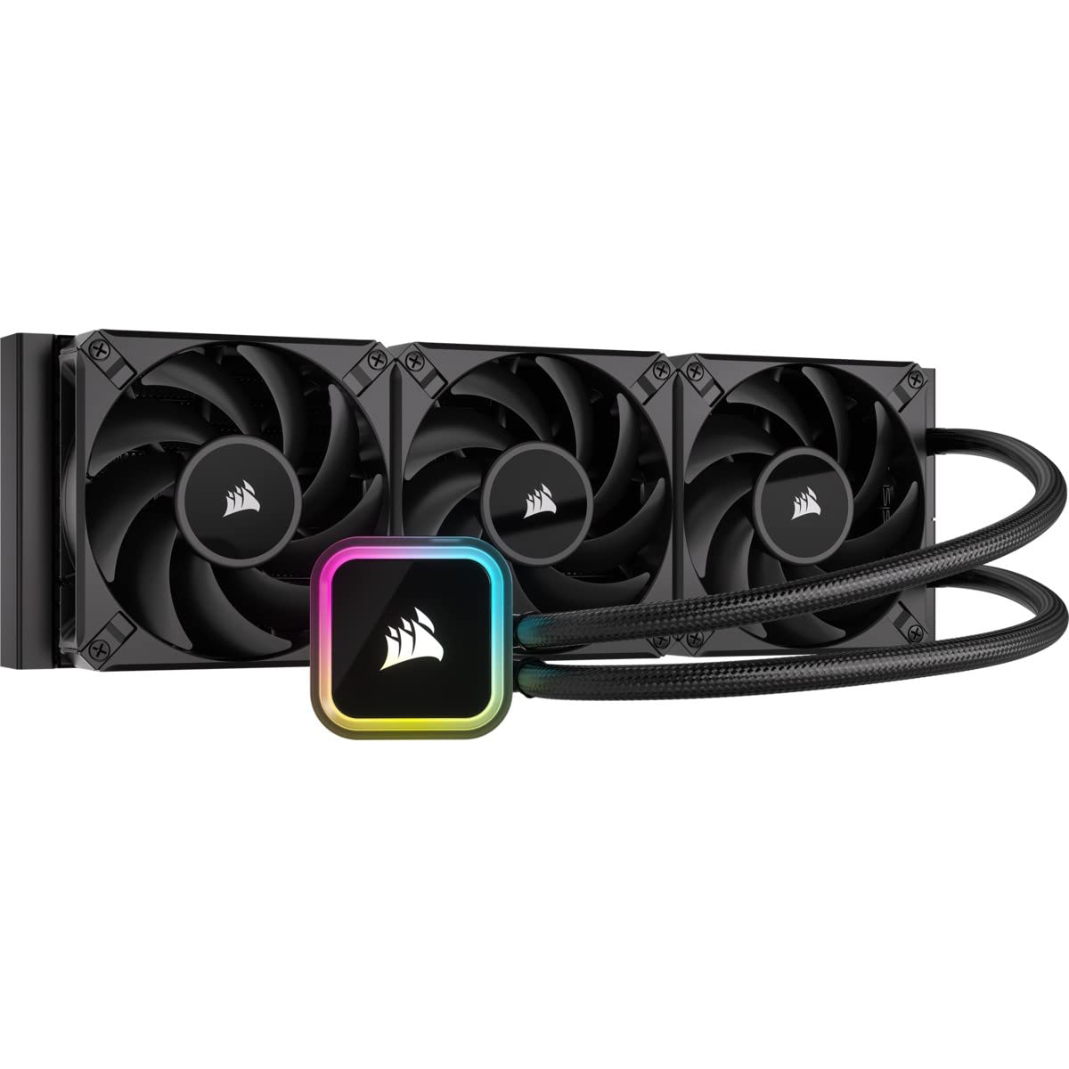 Corsair iCUE H150i RGB Elite Liquid CPU Cooler (16 Dynamic RGB LEDs, 120mm AF Elite Series FDB Fans, 360mm Radiator, iCUE Software Compatible, LGA 1700, 1200, 115X, 2066, and AM4 Sockets) Black