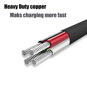 USB Charging Cable Charger Cable Compatible for AfterShokz Air, AfterShokz Titanium AS600OB AS600SG AS600 AS650 AS650SG AS650CR Bone Conduction Sport Headphones Charging Cord