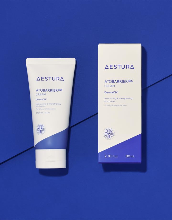 AESTURA ATOBARRIER365 Cream with Ceramide, Korean Moisturizer for Barrier Repair | 120-hour Lasting Hydration, Capsuled Ceramides for Dry & Sensitive Skin, Non-comedogenic tested, 2.70 fl.oz.(Renewed)