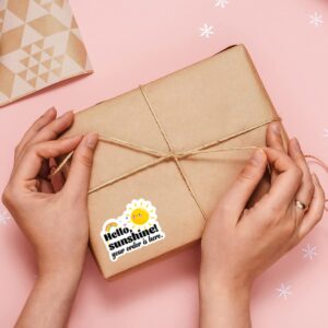 Cute Small Business Stickers,Funny Hello Sunshine Your Order is Here Business Stickers,Thank You Stickers, Packaging Stickers, Mail Envelopes Shipping Stickers for Small Business,500 PCS