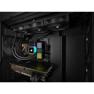 Corsair iCUE H100i RGB Elite Liquid CPU Cooler (16 Dynamic RGB LEDs, 120mm AF Elite Series FDB Fans, 240mm Radiator, iCUE Software Compatible, LGA 1700, 1200, 115X, 2066, and AM4 Sockets) Black