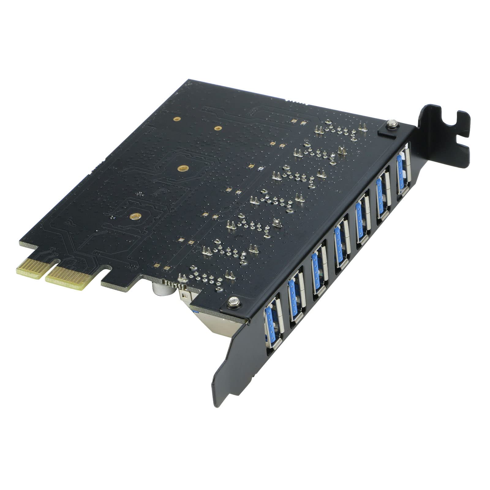 USB 3.0 PCI-e Expansion Card 7Port, RIITOP PCI-e x1 to USB 3.0 HUB Adapter 5Gbps (No Power Need)