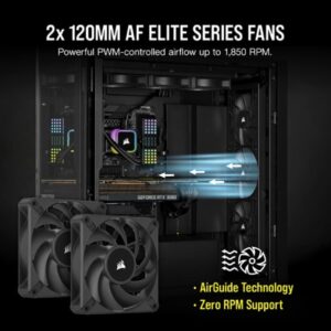 Corsair iCUE H100i RGB Elite Liquid CPU Cooler (16 Dynamic RGB LEDs, 120mm AF Elite Series FDB Fans, 240mm Radiator, iCUE Software Compatible, LGA 1700, 1200, 115X, 2066, and AM4 Sockets) Black