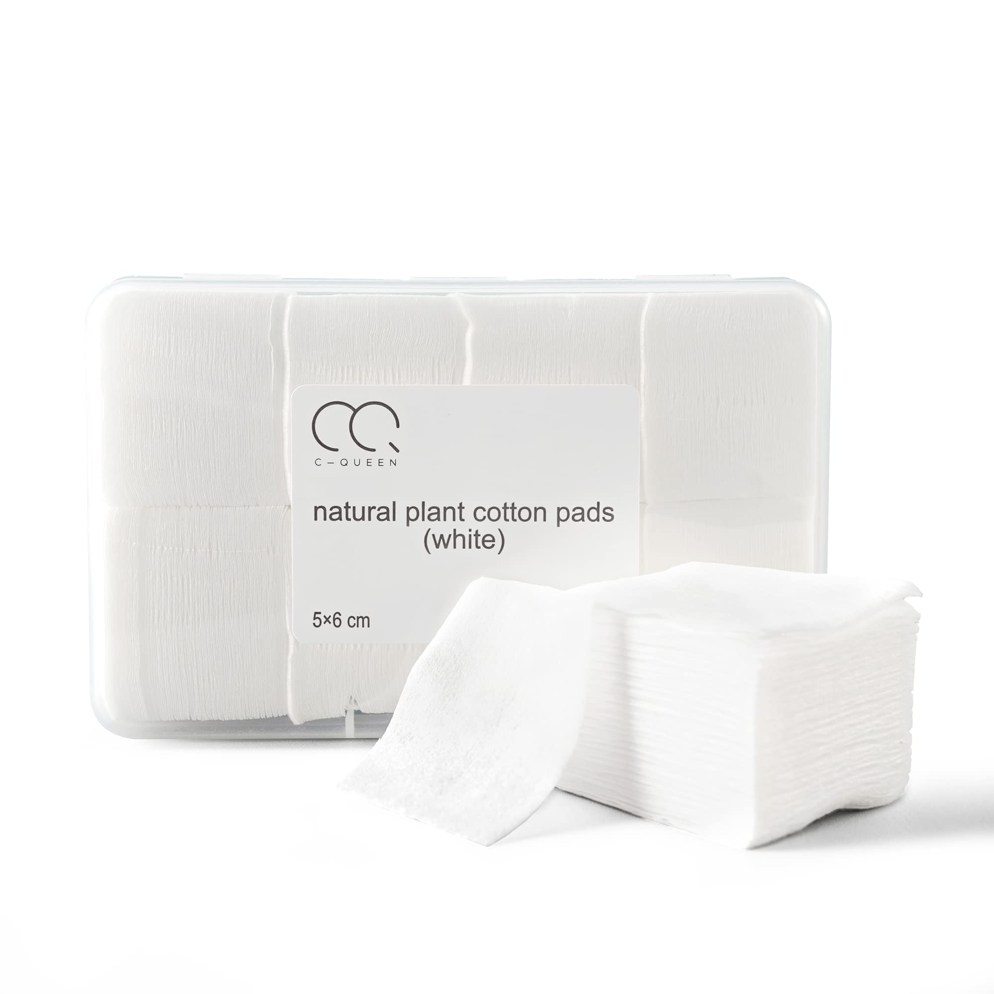 C-Queen 800PCS Cotton Pads Makeup Remover and Facial Cleansing Square Cotton Pads for Sensitive Skin, Non-Tearing Chemical Free Lint-Free, Pure Cotton (800 Count Thin)