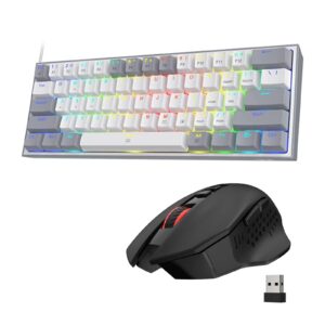 redragon k617 60% rgb keyboard and m656 gainer wireless gaming mouse bundle